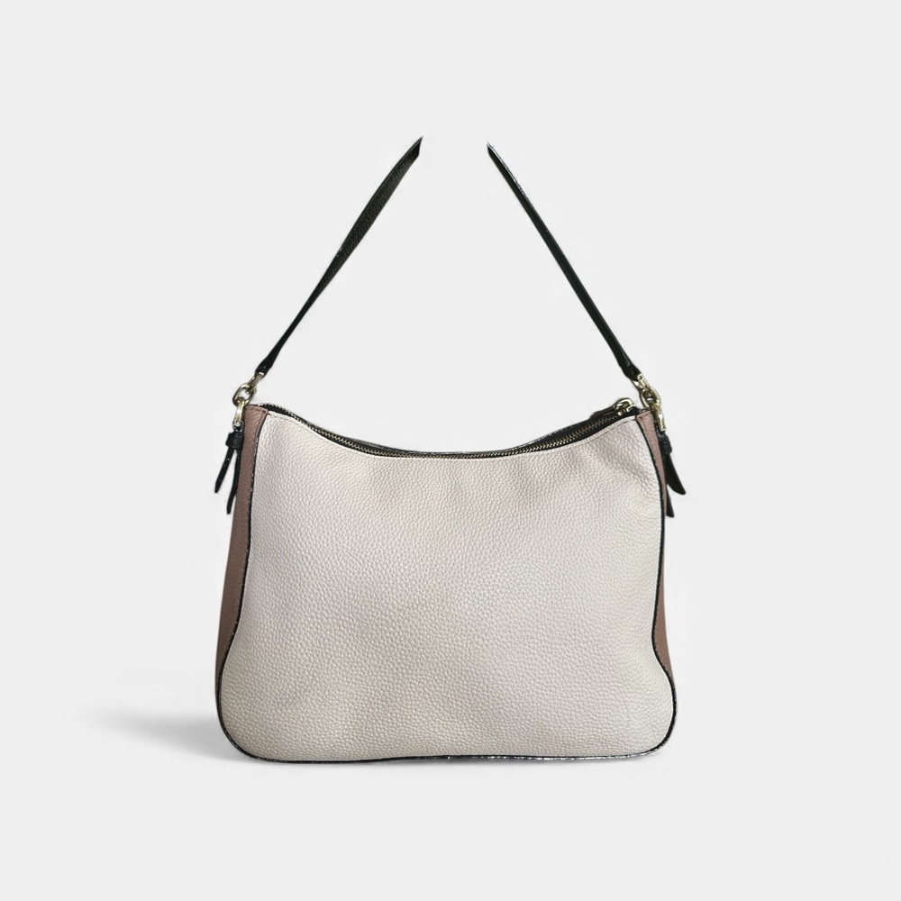 Kate Spade Blush & Cream Pebbled Leather Shoulder Bag | Colorblock | Crossbody - Picture 6 of 14